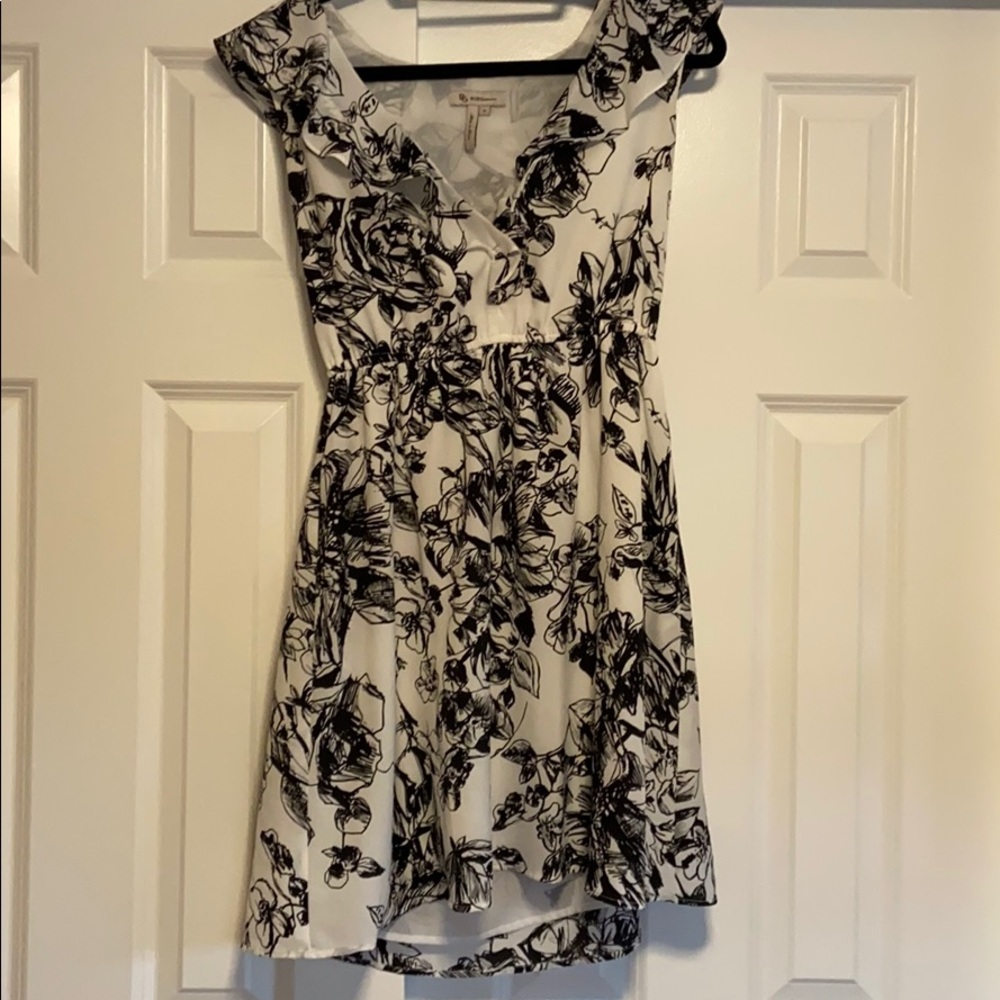 Black and white floral dress